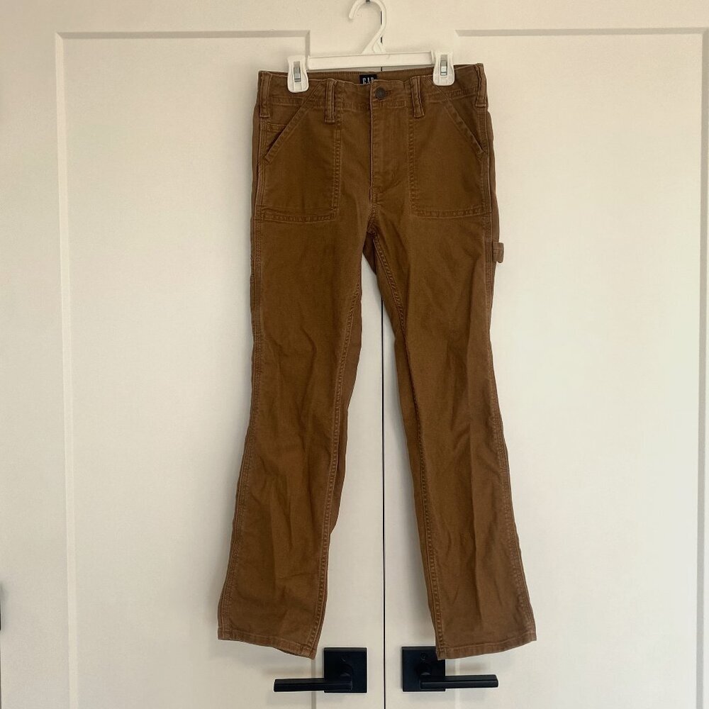 NWOT GAP Denim Tan‎ Straight Leg Jeans Boy's Pants Kids Size 12